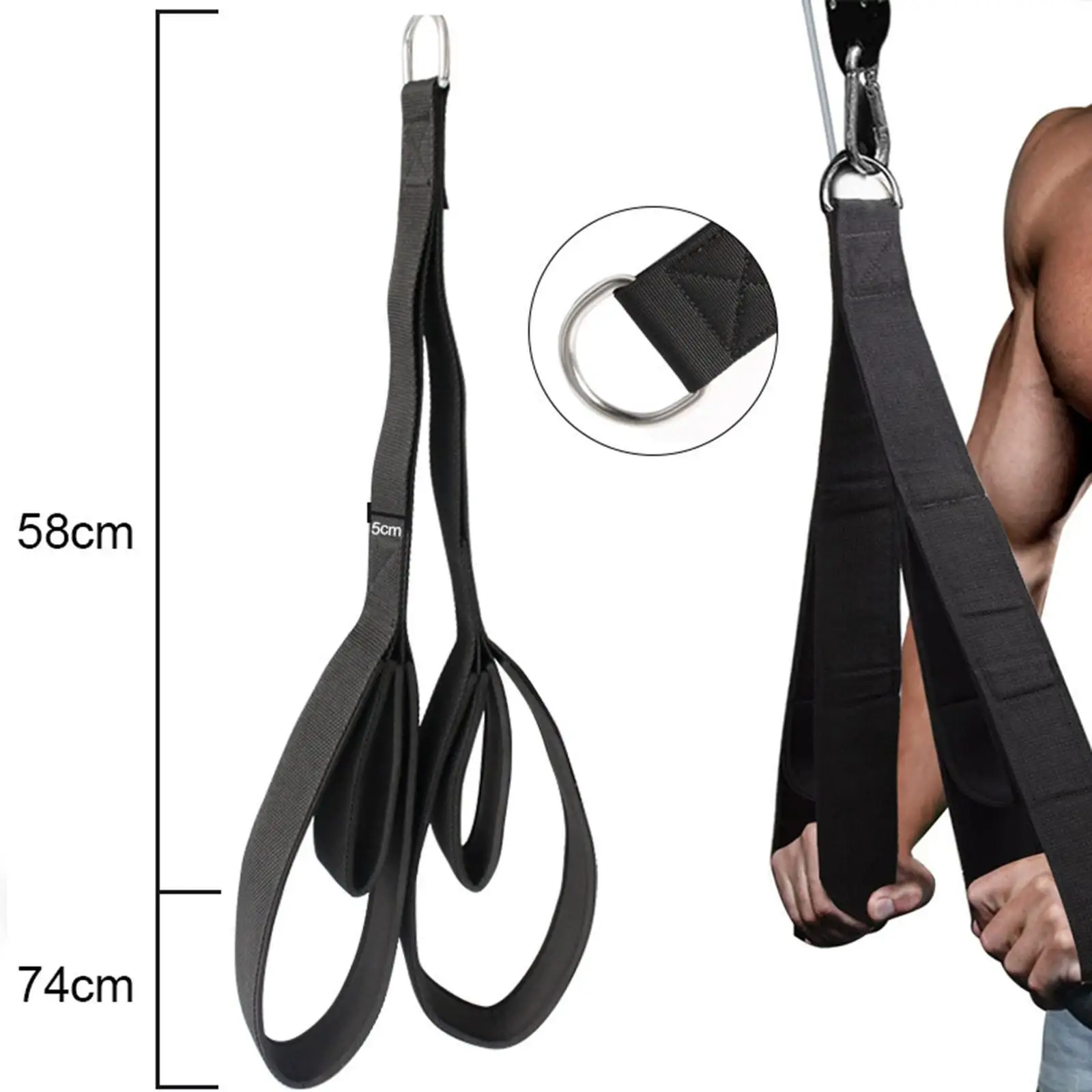 Tricep Rope Pull Down for Push Downs Weight Lifting Tricep Rope Cable Attachment Heavy Duty Tricep Pull Down Rope Pulldown Rope