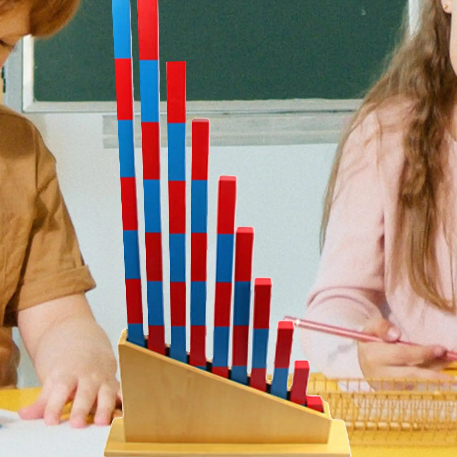 Wood Montessori Rods Stand Subtraction Sensorial Materials for Homeschool