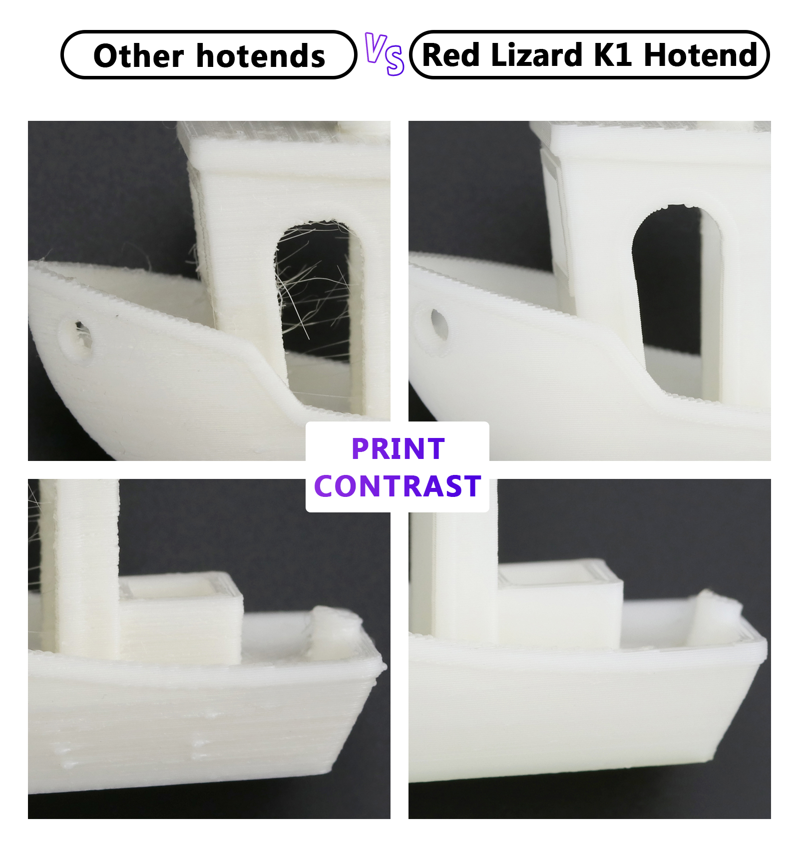 Hotend Lagarto Vermelho, K1 Montagem bimetálica, Titan