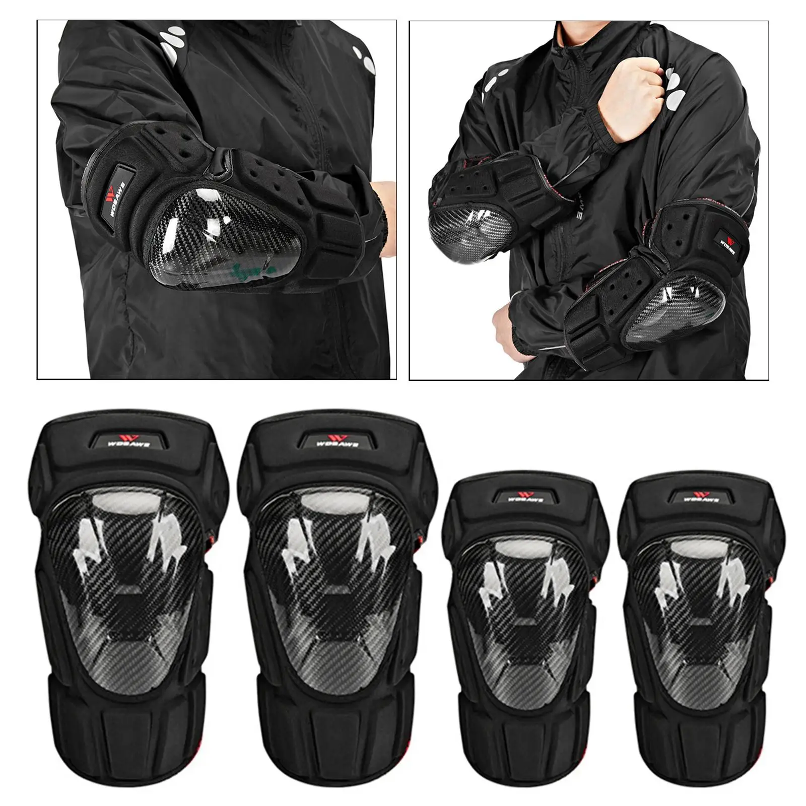 Motorcycle Elbow Knee Pads Knee Protector Brace Bike Skating Protective Gear