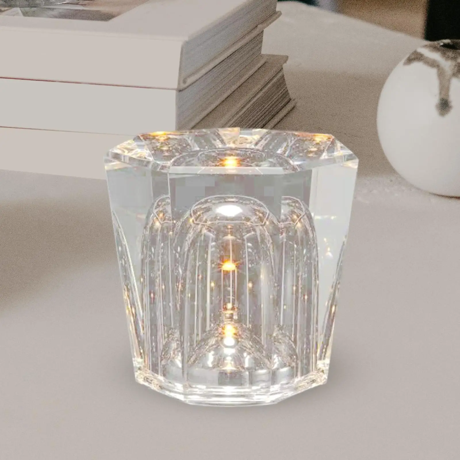 LED Desk Lamp Romantic Desk Lamp Multipurpose Ambient Light Table Lamp for Cabinet Women Men Valentine`s Day Living Room Home