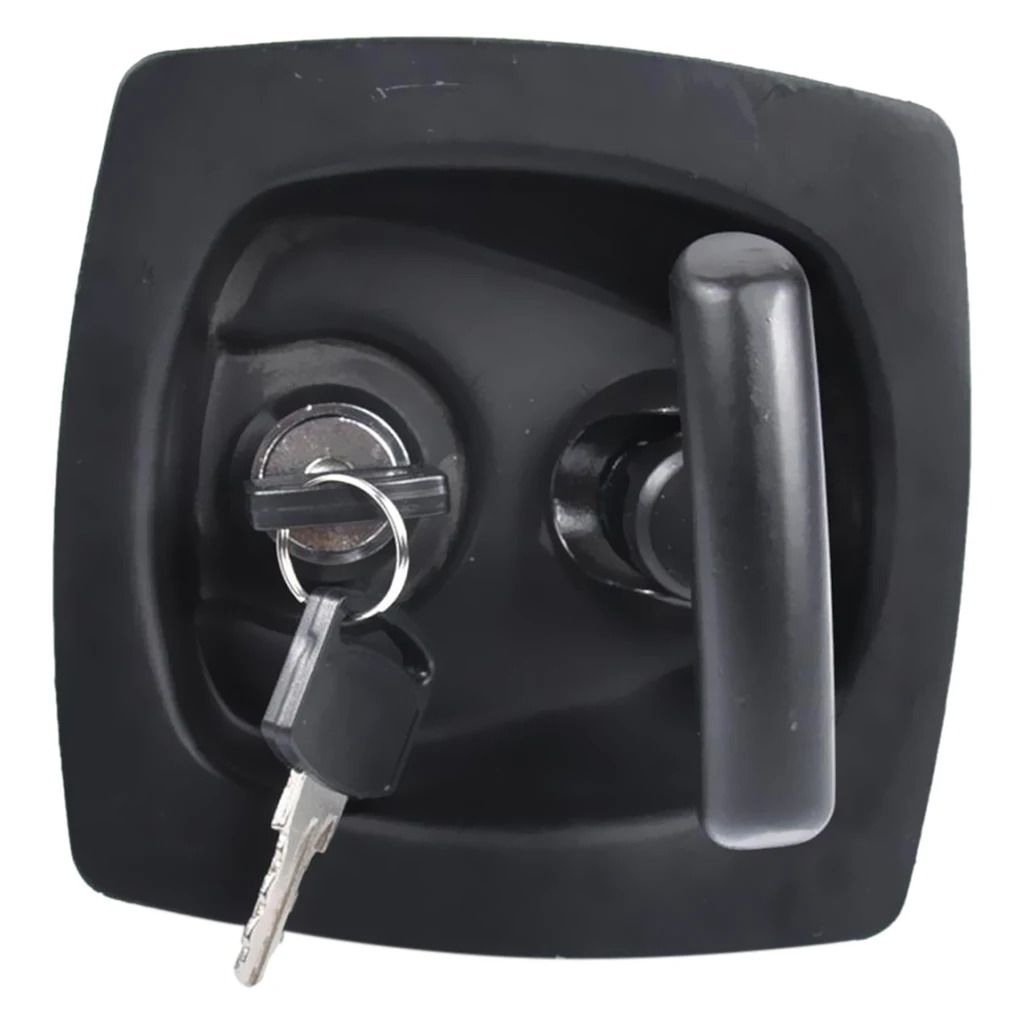 Stainless Door Lock Trailer Toolbox RV T Tee Handle Latch 10*10*9cm w Key