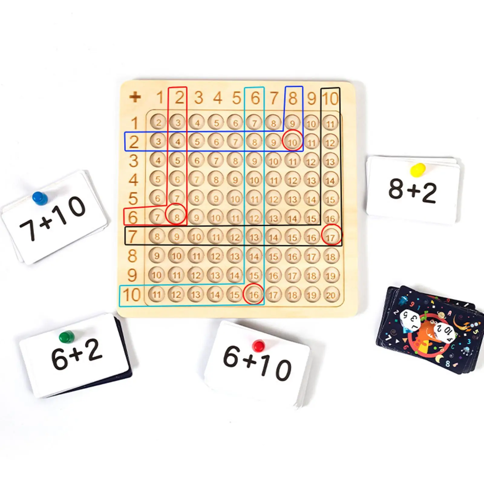 Mathematics Addition Table Learning Toys Board Gift Educational for Birthday