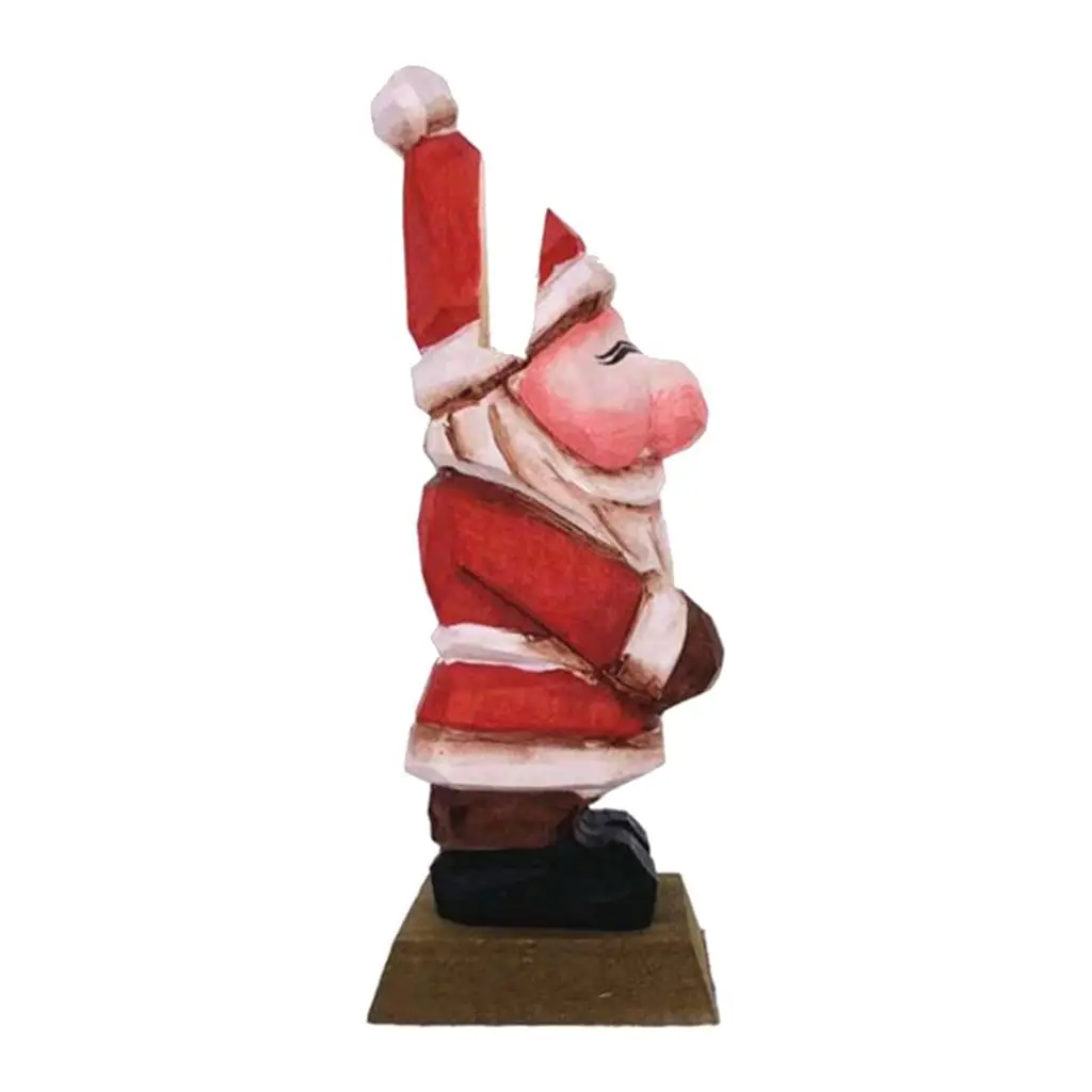 Wooden Santa Clause  Eyeglass Spectacles Rack Stand Organizer Home Decor
