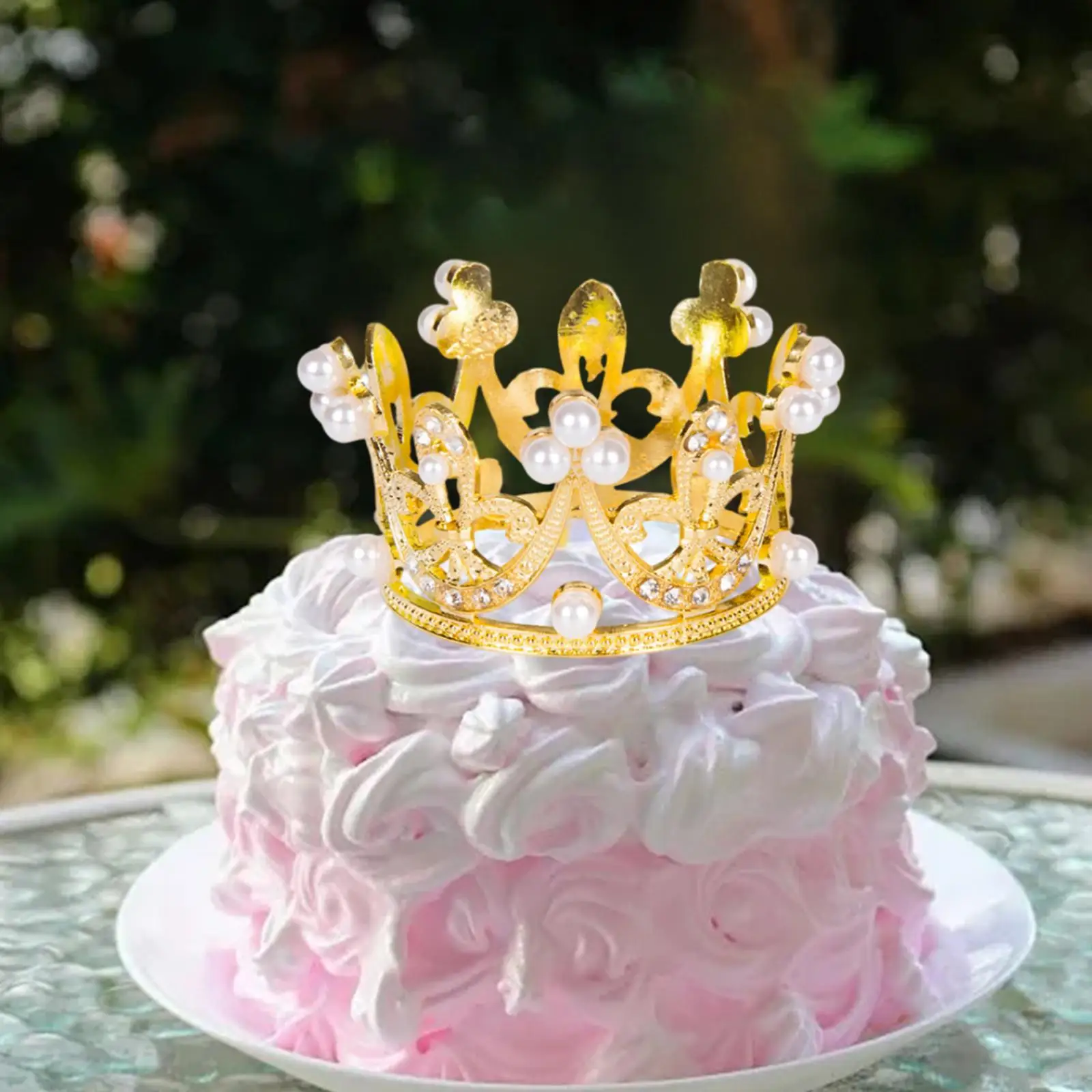 Crown Cake Topper Fashion Gift Costume Photo Prop Headdress Cake Topper for Themed Parties Birthday Wedding Supplies