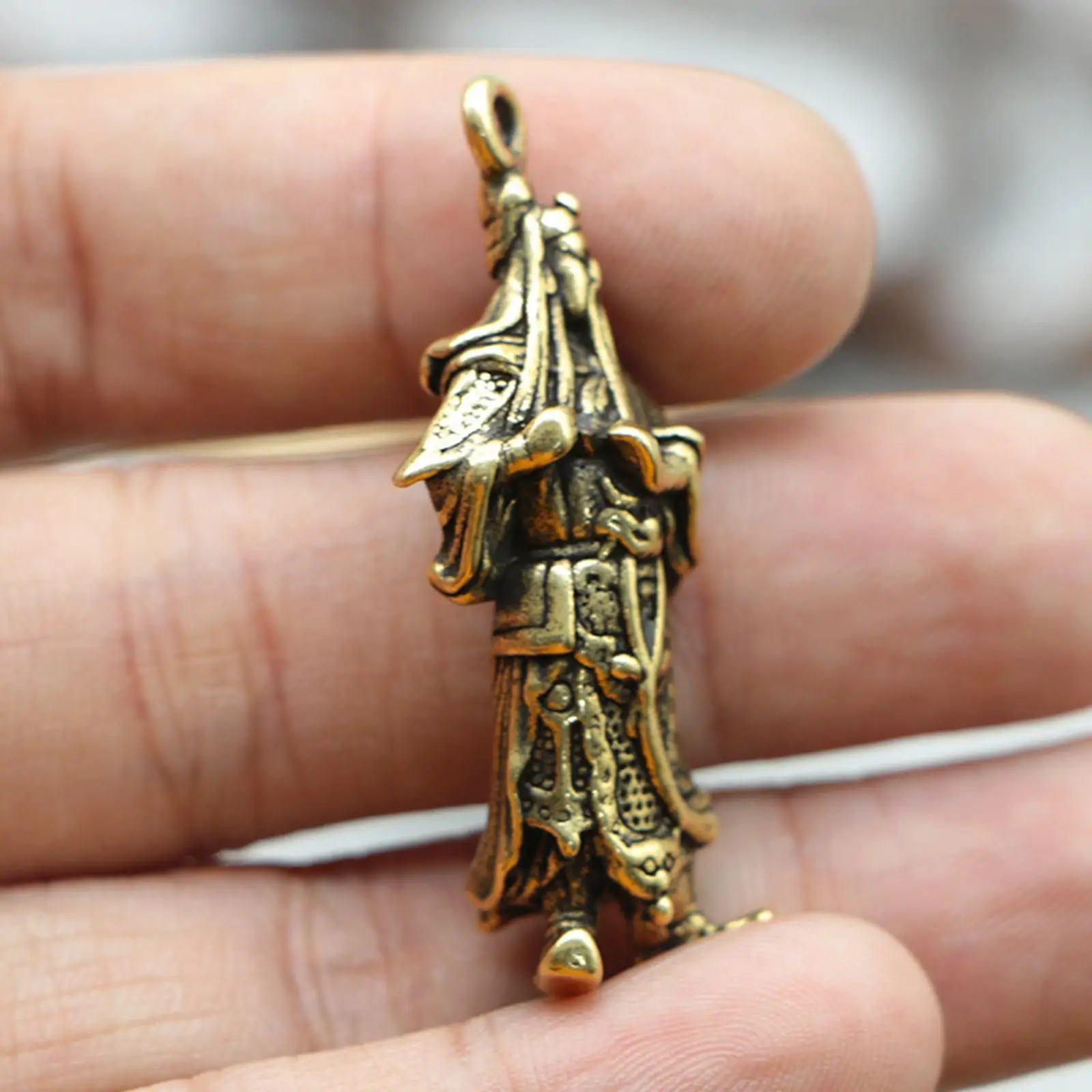 5Pcs Chinese Small Statues Figurine Ornaments Pendant Charm Collectible for Decor Home Decoration Keychains Findings Necklace