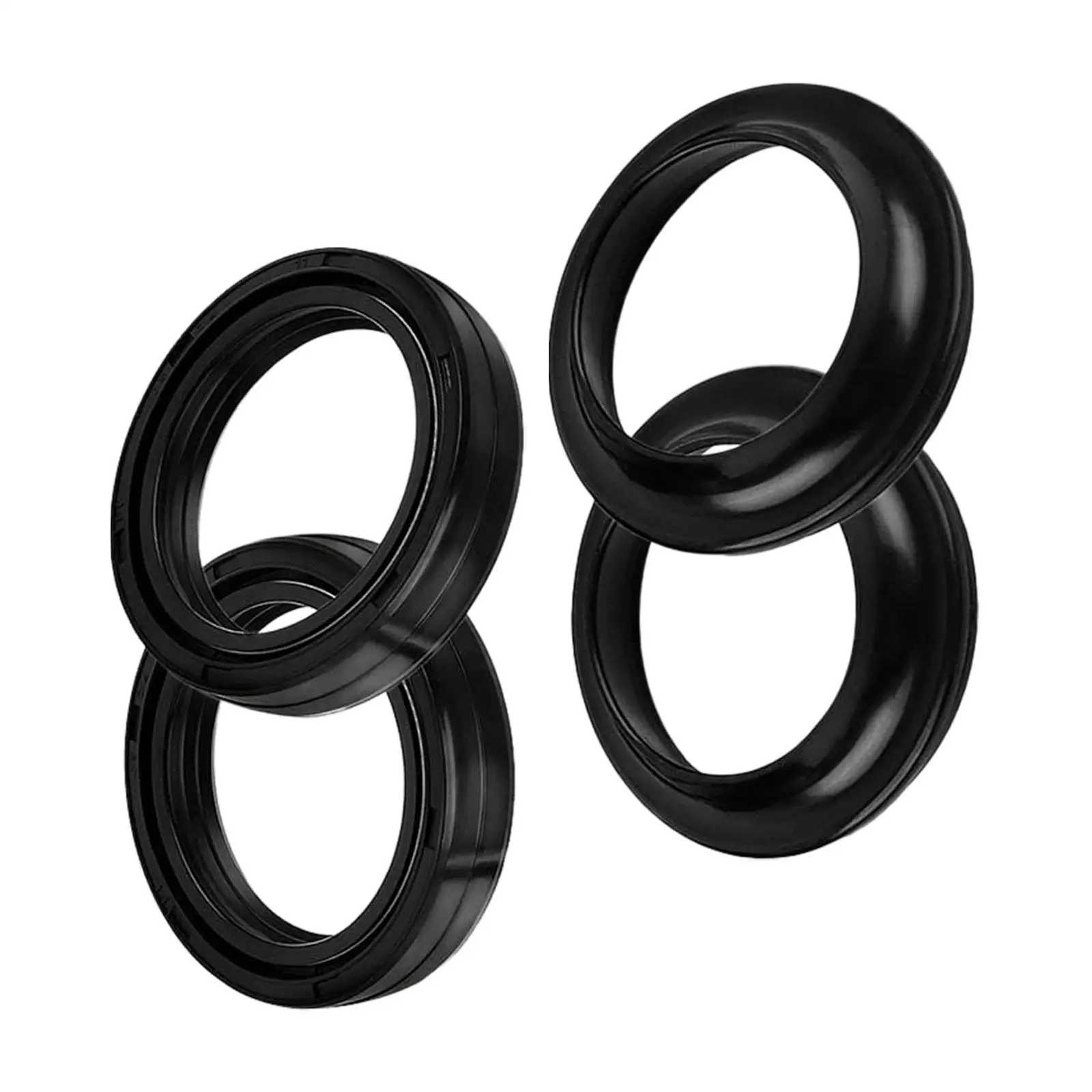 4 Pieces 39x52x11mm Rubber Front Fork Oil Seal & Dust Cover Oil Resistance for Harley XL883N XL1200 XL1200V XL1200N Xlh1100