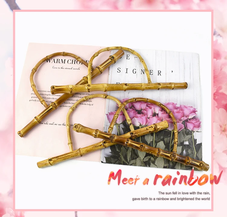 1-5Pcs 28/30cm Deepeel Purse Handle DIY Replacement Bamboo Bag Strap Handles Shoulder Belt for Handbag Making Accessories