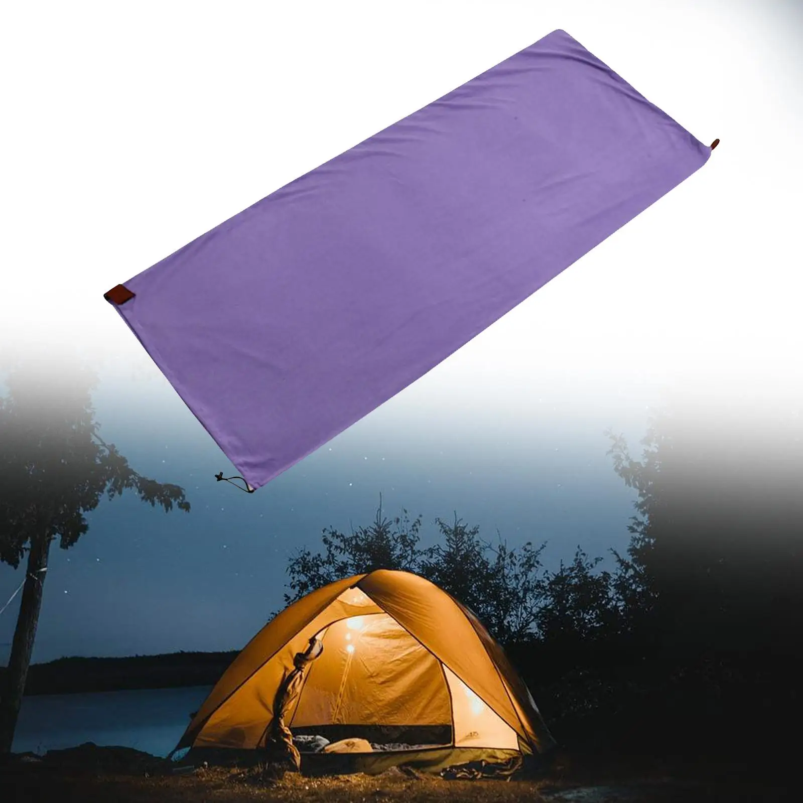 Sleeping Bag Liner Polar Fleece Backpacking Blanket Multipurpose for Hiking, Outdoor Activities Durable Unfolding 180x80cm