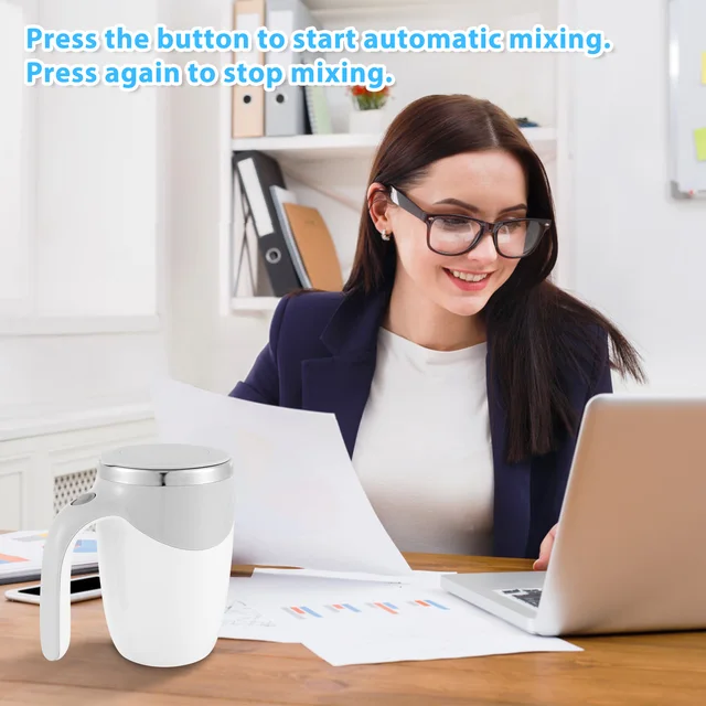 Self Stirring Mug Coffee Cup USB Rechargeable Automatic Magnetic Stirring  Cup 380ml Self Mixing Stainless Steel Coffee Cup - AliExpress