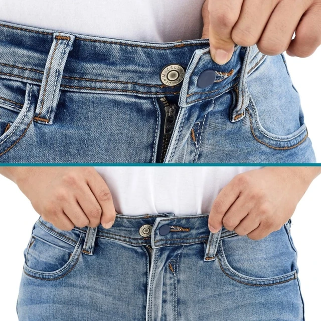 Button Extender For Pants,4 Pack Denim Waistband Extenders,button Hook Waist  Extender Set For Men Women And Jeans(4 Colors)