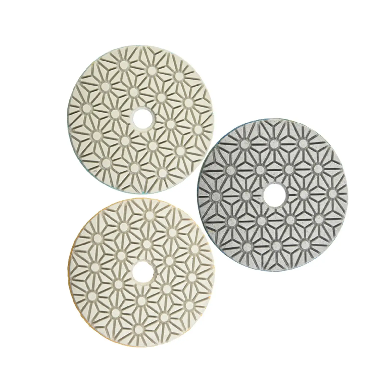 3 Pieces 4 inch Polishing Use Grinding Discs Round Buffing for Stone Marble