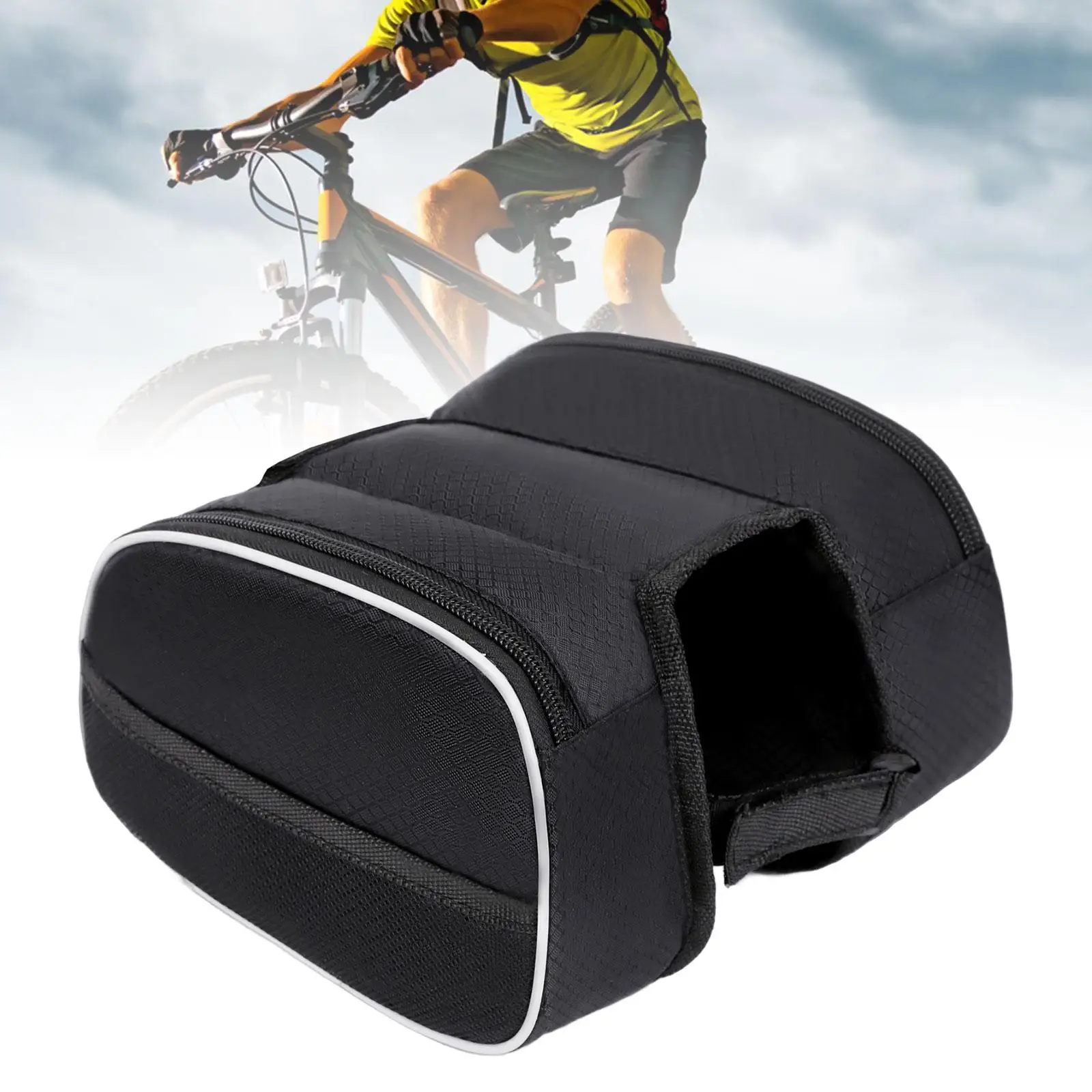 Bike Panniers Bag Phone Holder Bike Pouch Pack Luggage Organizer Bicycle Front Frame Bag Double Side Bikes Bag