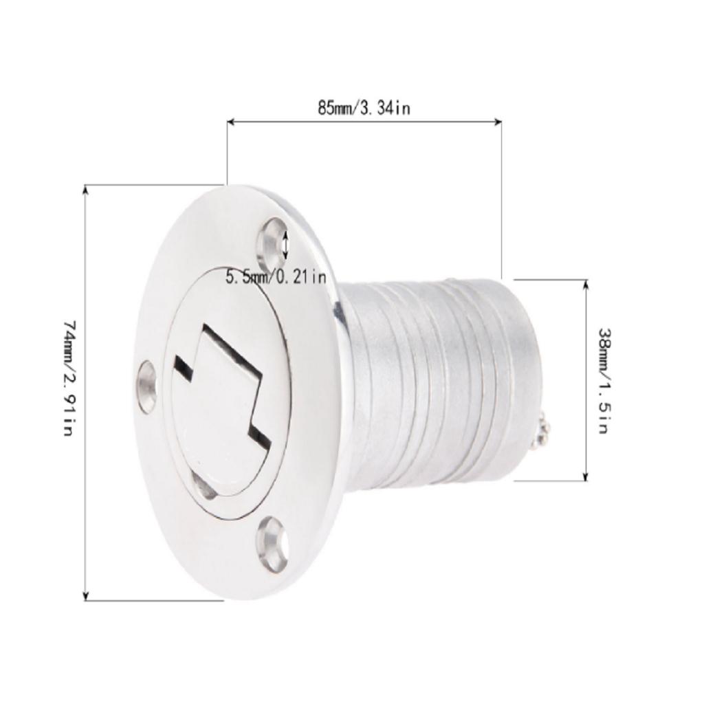 316   STAINLESS BOAT DECK FILLER FUEL Petrol Tank Deck Fill - 38mm