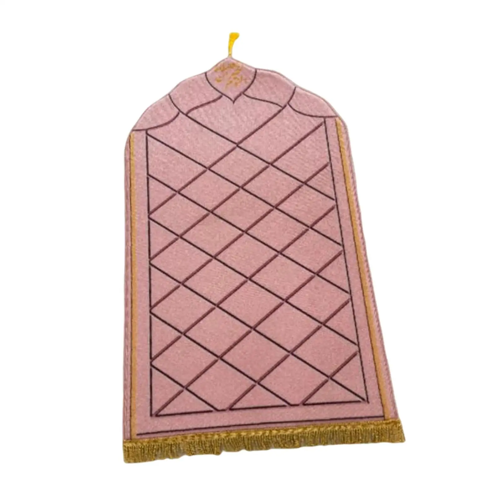 Elegant Flannel Prayer Rug Non Slip Carpet Doormat Salat Rug Prayer Mat for Bedroom Living Room Home Decoration Ramadan Present