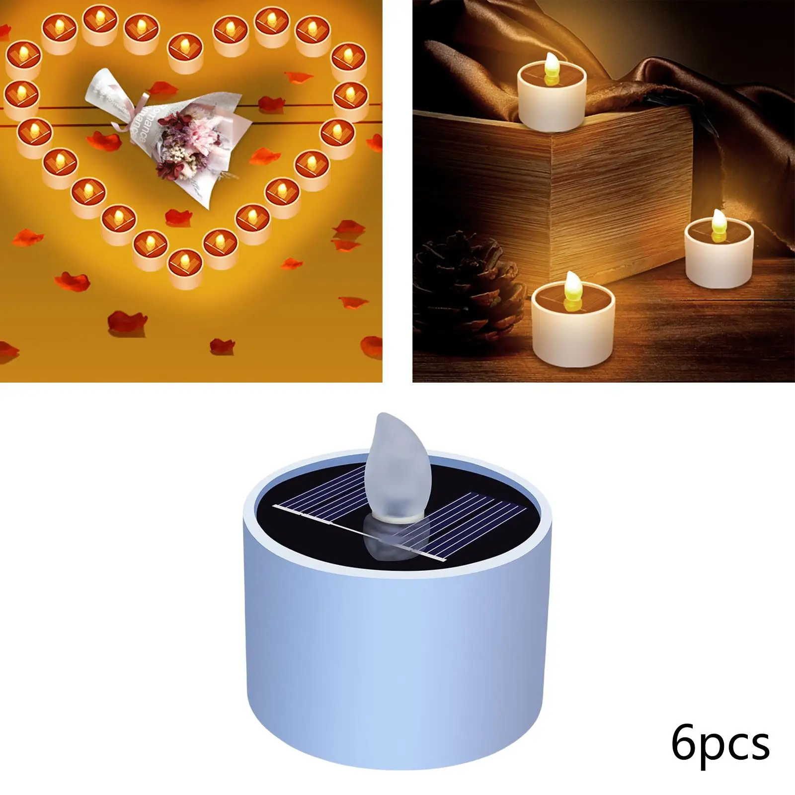 Solar LED Candles Tealight Solar   Pathway Dinner Table Decor