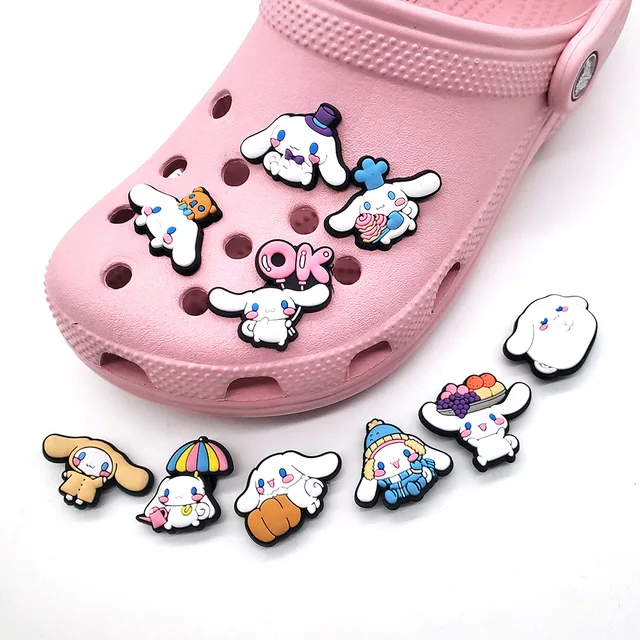 Sanrio Kuromi Shoe Buckle 1pcs Single Sale Wholesale Novelty Cute Croc  Charms Accessories Cartoon PVC Souvenir Kids X-mas Gifts
