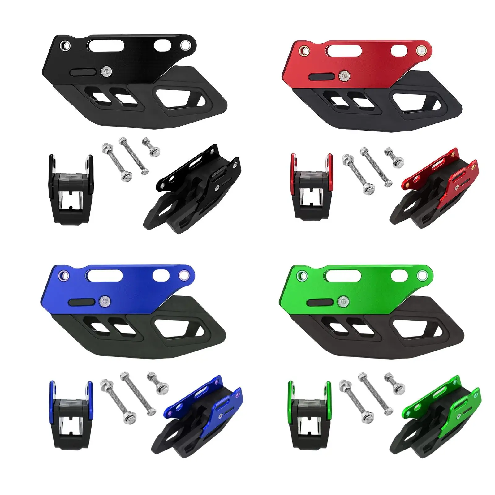 Motorcycle Chain Guard Guide Replaces Protection Bracket Spare Parts Aluminium Alloy Rubber Accessories Universal