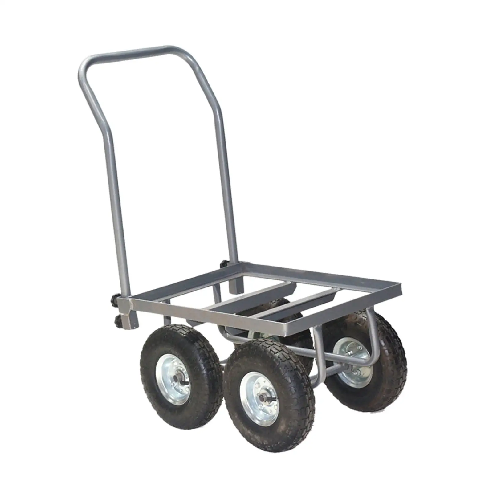 Moving Flatbed Cart Hand Push Cart for Drinks Crates Luggage Shopping Malls