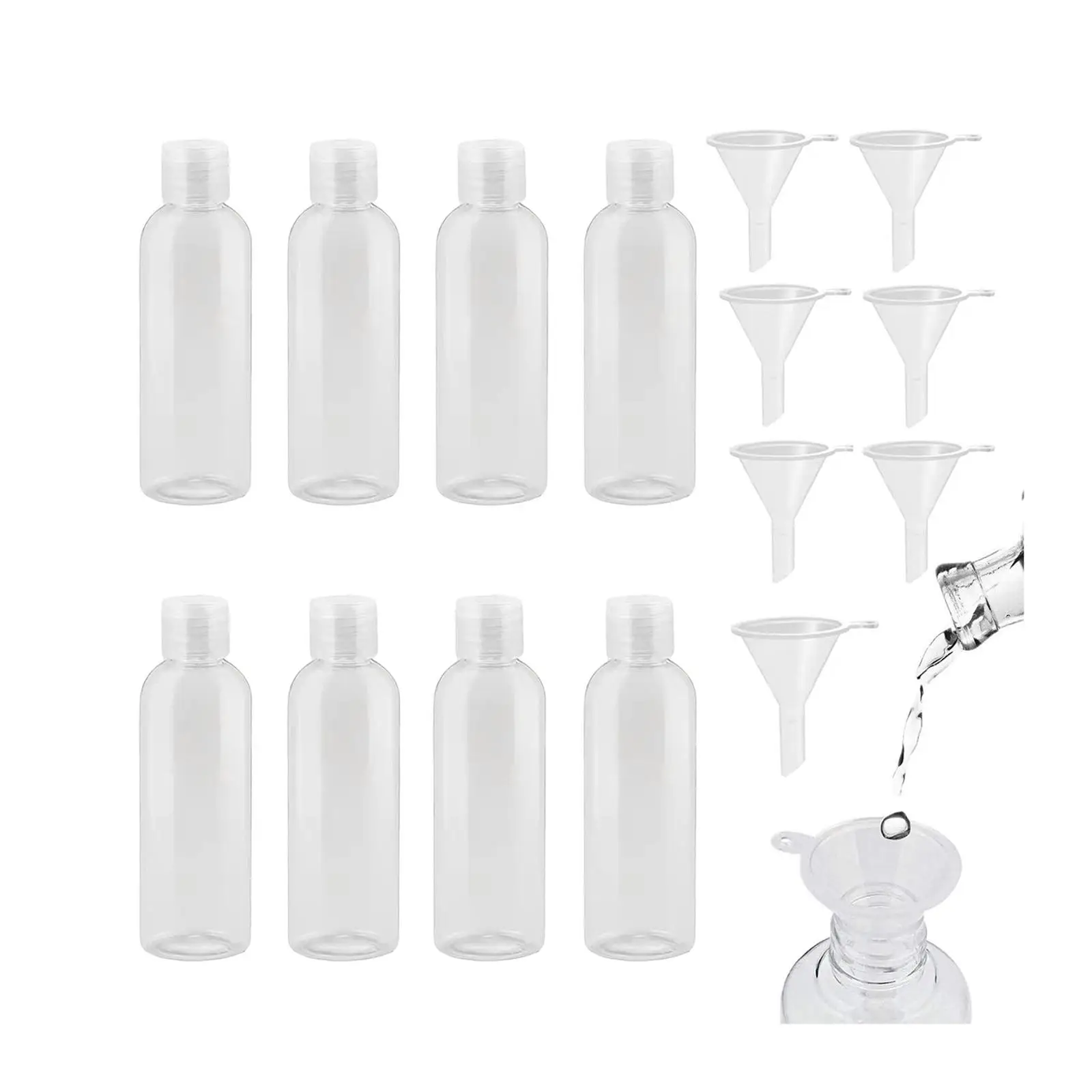 3.4oz/100ml Empty Squeeze Bottles Shampoo Lotion Cosmetic Container Travel Bottle Refillable Bottles for Outdoor Camping