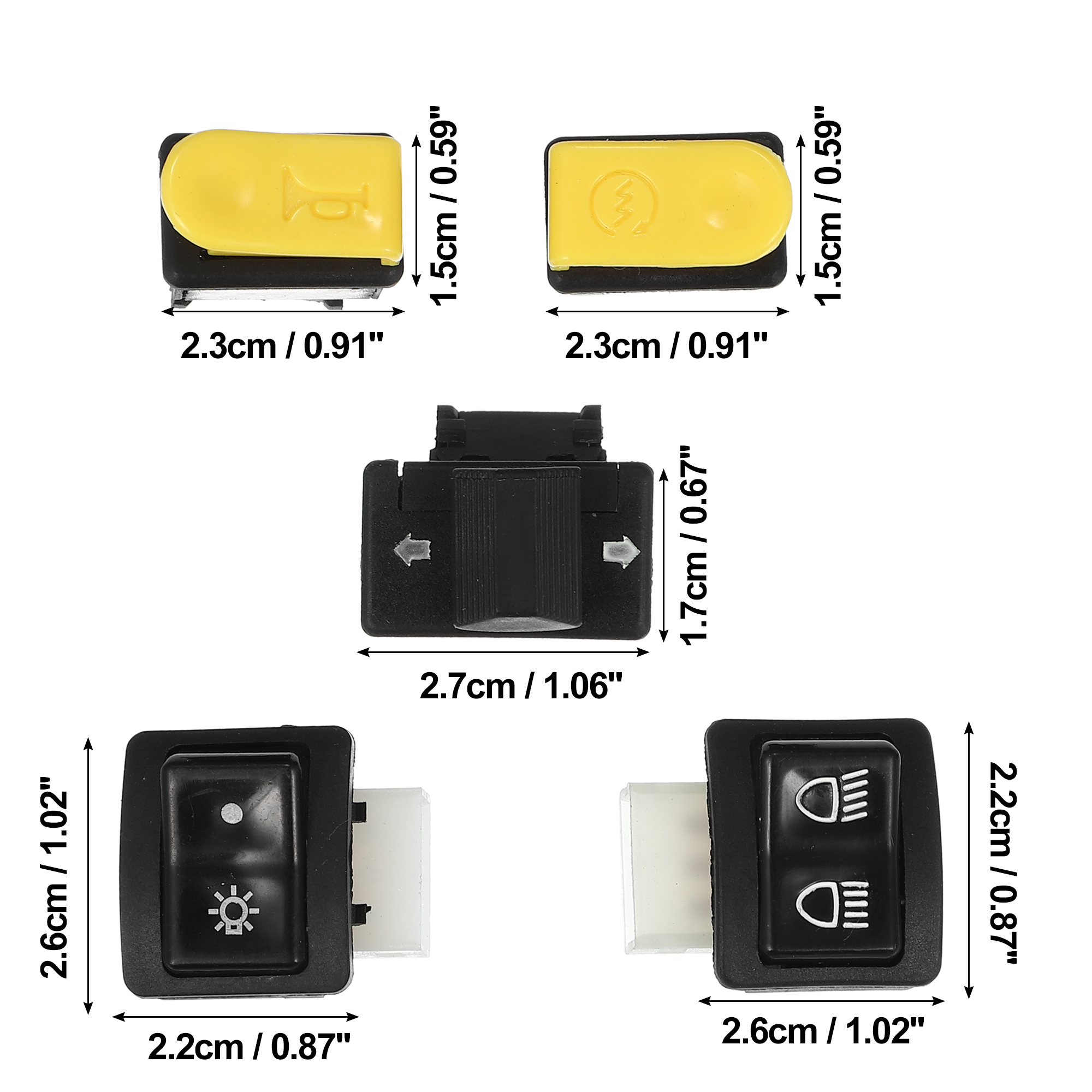 Motoforti Motorrad-Lenkerschalter, Höhe, Abblendlicht, Blinker, Reinigungslampe, Hupe, Ein-/Aus-Start, Motor für Honda DIO 50 – Detail 2