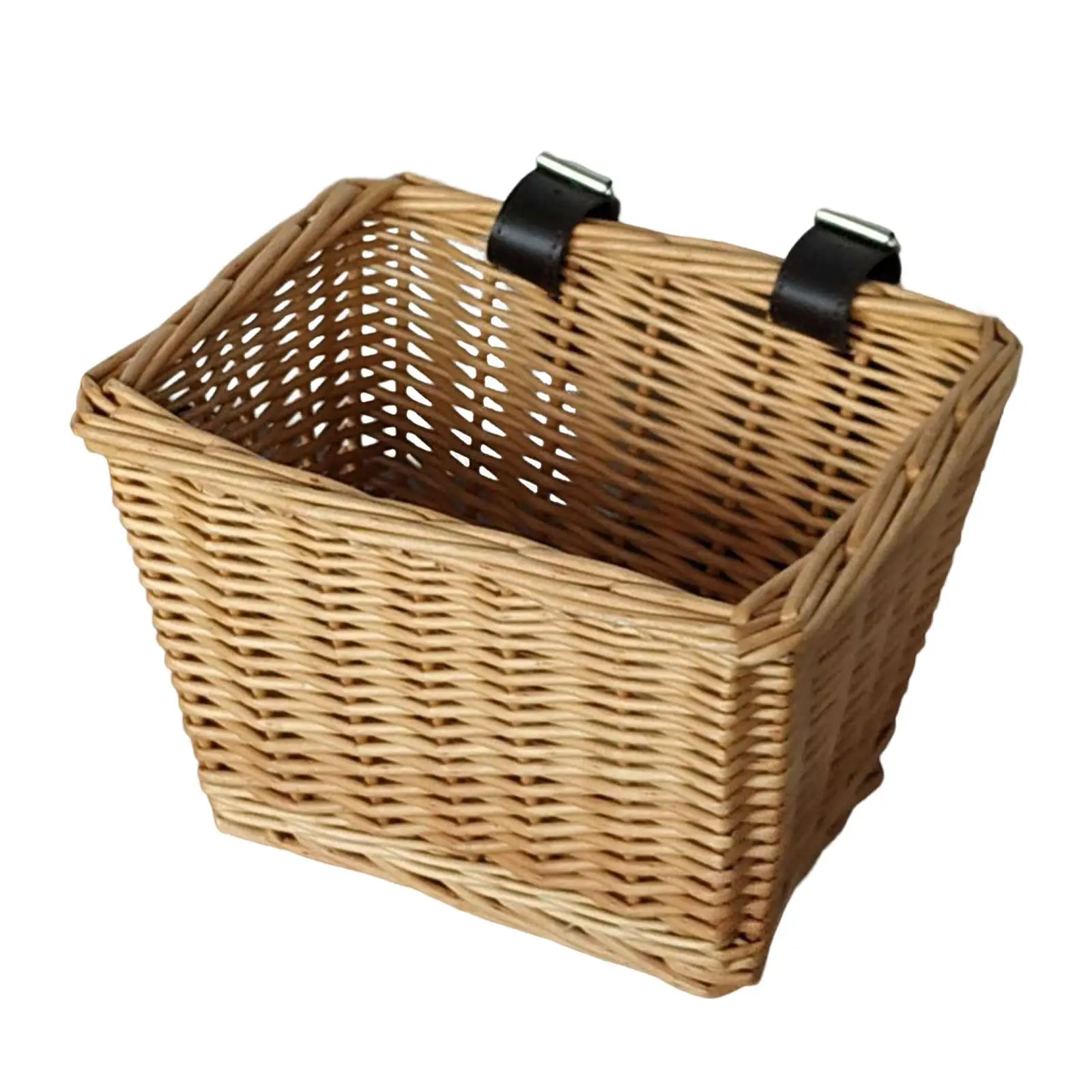 Wicker Bikes Basket Pet Carrier Bicycle Front Cats Dog Seat Organizer with