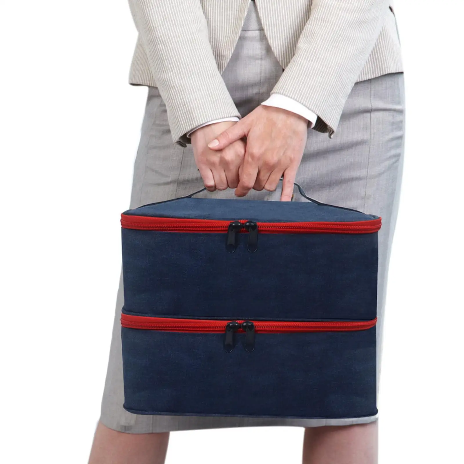 Nail Polish Storage Bag Large Handbag Carrying Case for Perfume Essential Oil Double-Layer Lipstick Organizer Box Holder