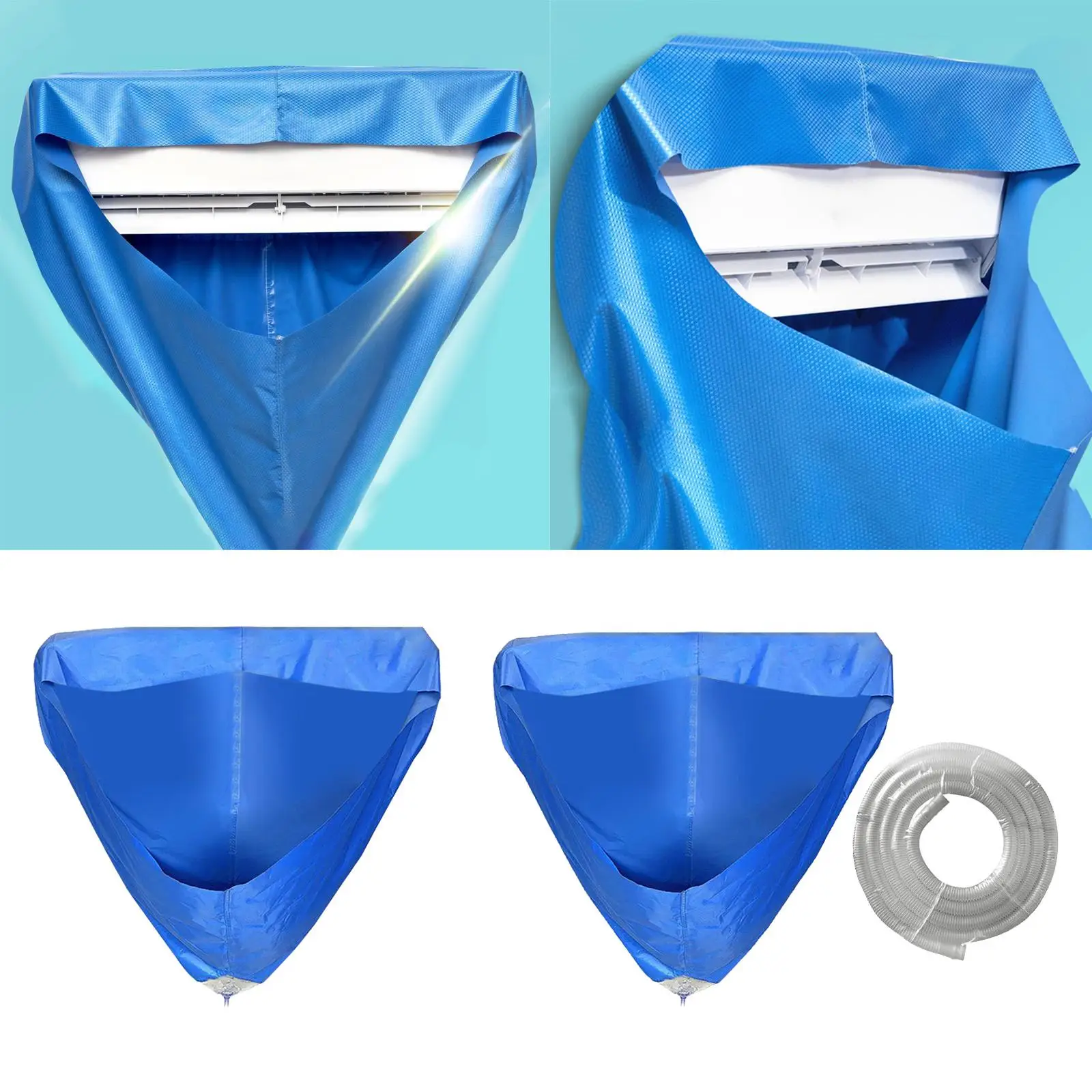Air Conditioner Cleaning Cover PVC Water Collector Washing Protector Washing Clean Bag for Wall Hanging Air Conditioner
