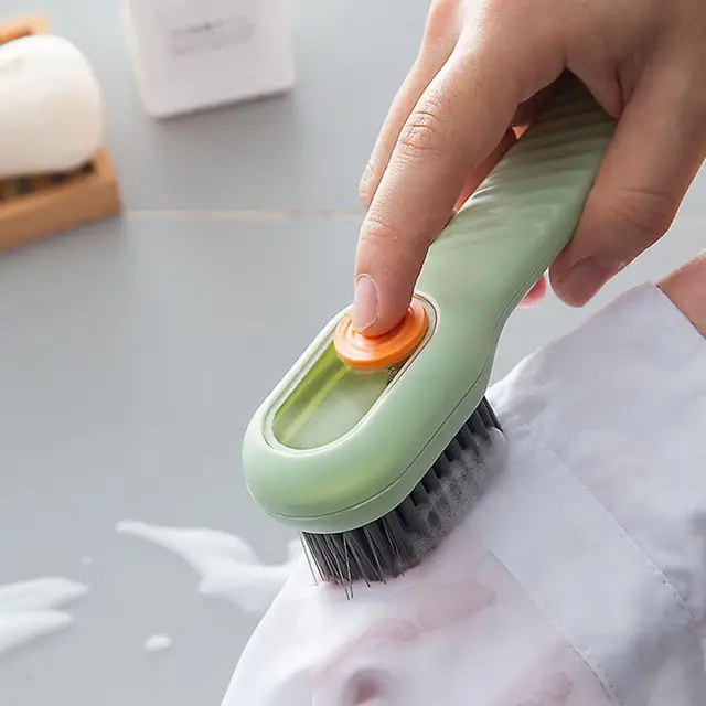 Buy Kunya Automatic Liquid Adding Cleaning Brush, Multifunctional Liquid  Shoe Brush, Household Soft Bristle Cleaning Brush, Press Type, for Clothes  and Shoes. (with Hook Up) 1pc Online at Best Prices in India 