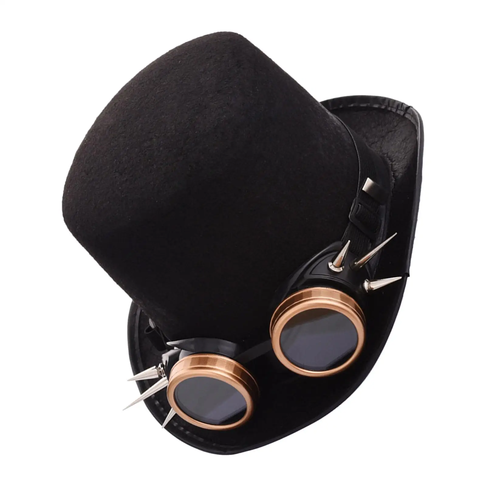 Vintage Style Steampunk Top Hat with Goggles Party Cosplay Accessory Halloween Party Hat Head Gear Punk Top Hats for Women Men