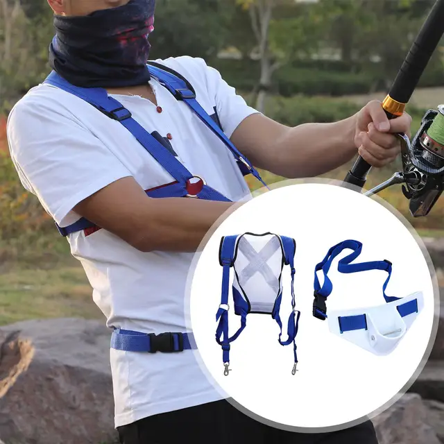 Riyan Pxcl Fishing Shoulder Back Harness, Fishing Vest Belt, High Quality Adjustable Shoulder, Save Strength