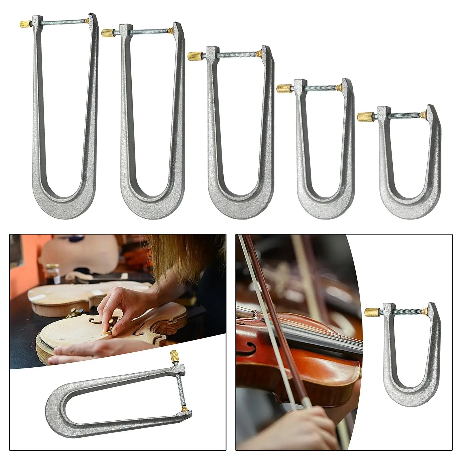 Violin Beam Clamp Replacement Easy to Use Metal Beam Production and Repair Tools Violin Panel Back Plate Bracing Clip Durable