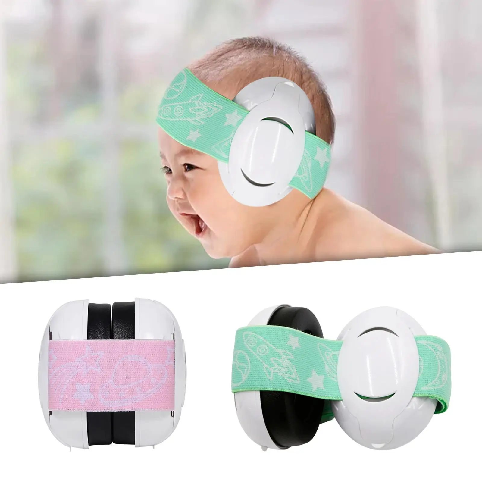 Baby Soundproof Earmuff Noise Eliminating Hearing Protection Earmuffs Quiet Sleep Ear Protection Headphones for Infant Toddler