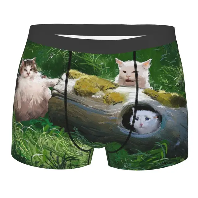 Men Portrait of Domestic Cat Underwear Cute Kittens Printed Boxer Briefs  Shorts Panties Male Breathable Underpants Plus Size - AliExpress