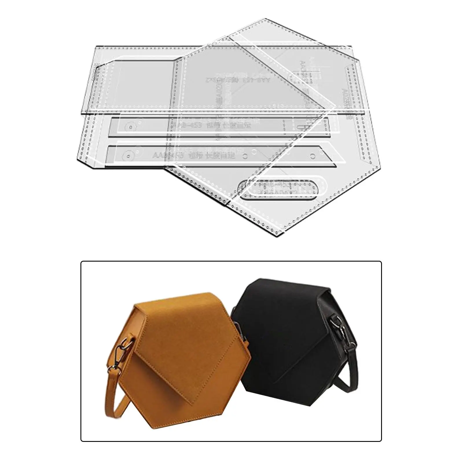 Shoulder Bag Acrylic Template for DIY Craft Leather Craft Purse Making