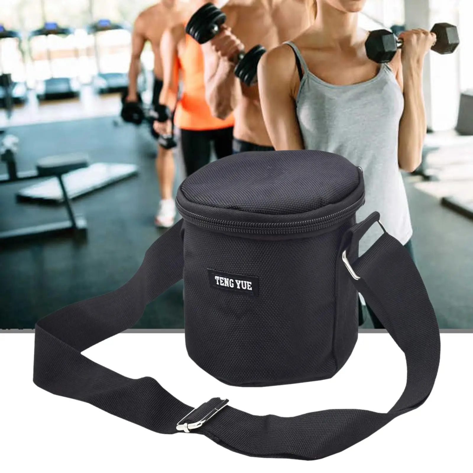 Oxford Fabric Dumbbell Plates Bag Adjustable Strap Portable Carrying Bag