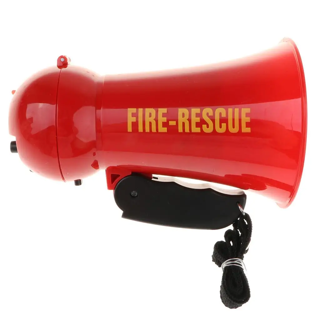 Kid Fireman Officer Megaphone W/  Sound for Kids Pretend Play Game Toy