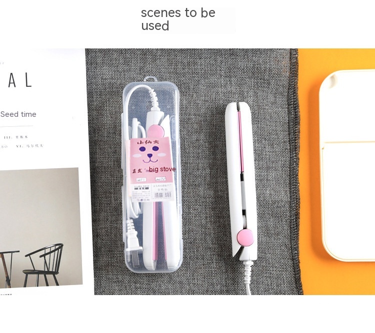 Description Picture 5 of itemPortable Mini Hair Straightener Flat Iron Hair Curler For Men Women Short Hair Wave Hairstyling Dual Voltage Straightening Irons