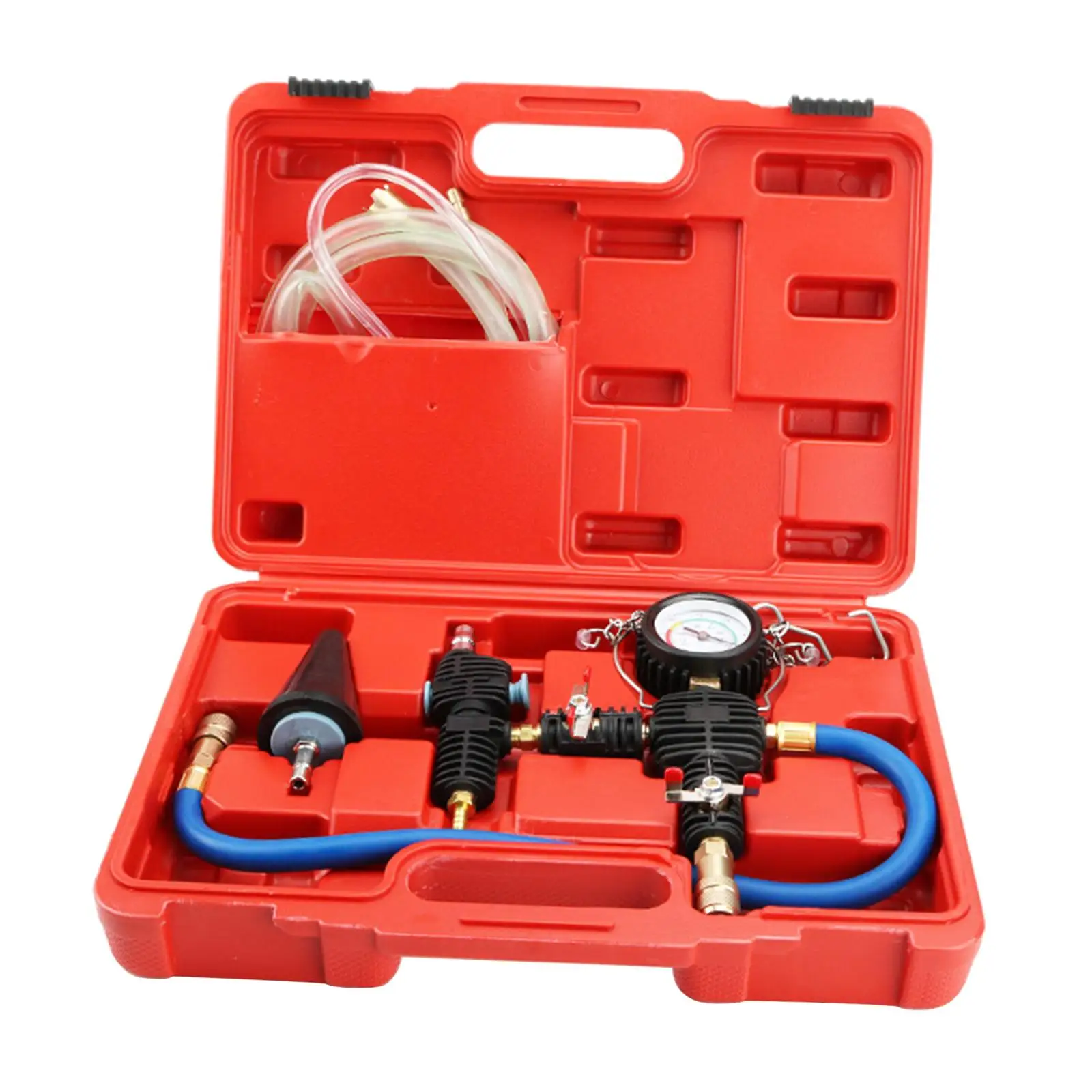 Auto Engine Cooling System Vacuum Purge Radiator Coolant Refill Tool Kit, Universal Replace Tool Set with Hose for Car 