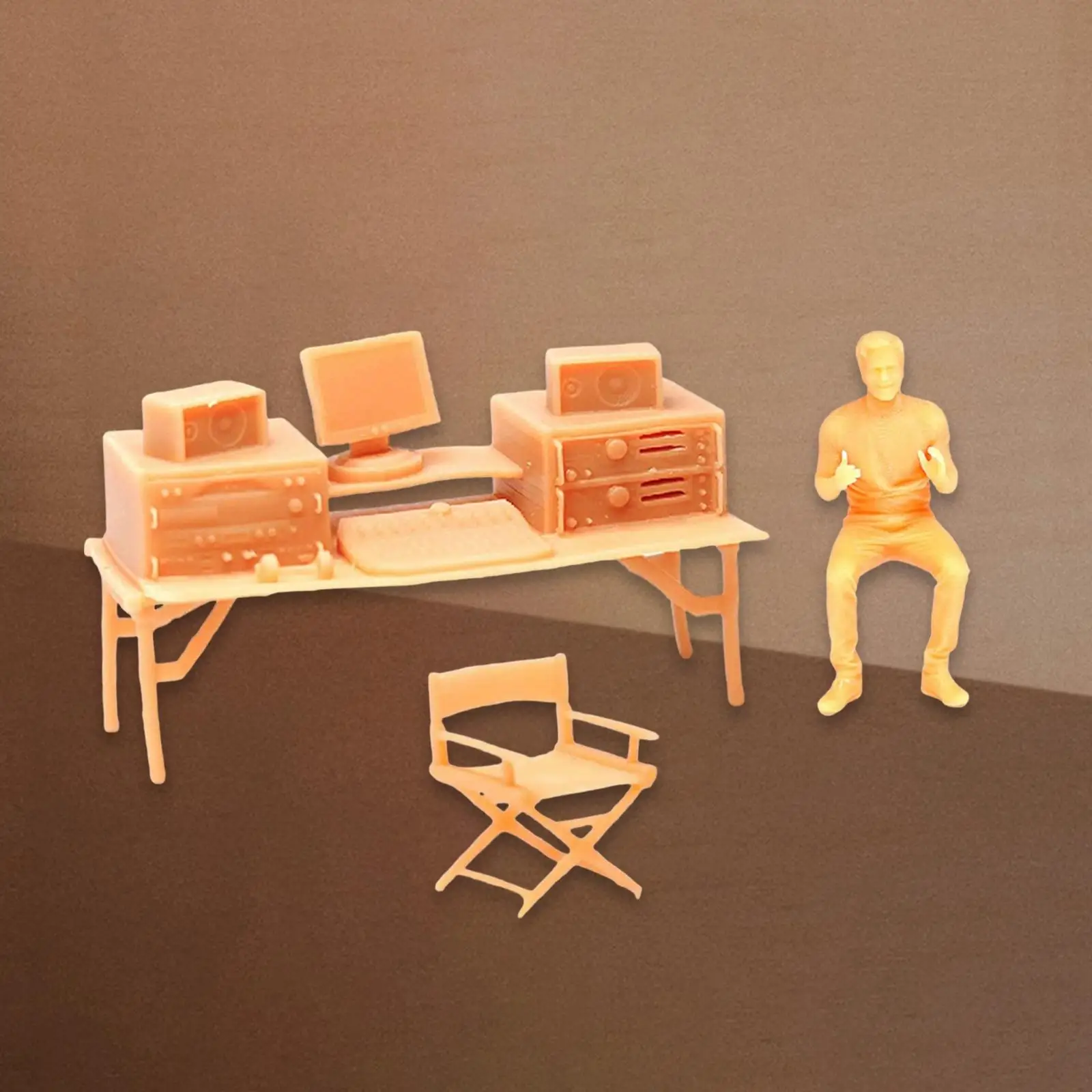 1:64 Scale Realistic People Figures Mini People Model Desk Model Tiny People Chair Model for Diorama Miniature Scenes