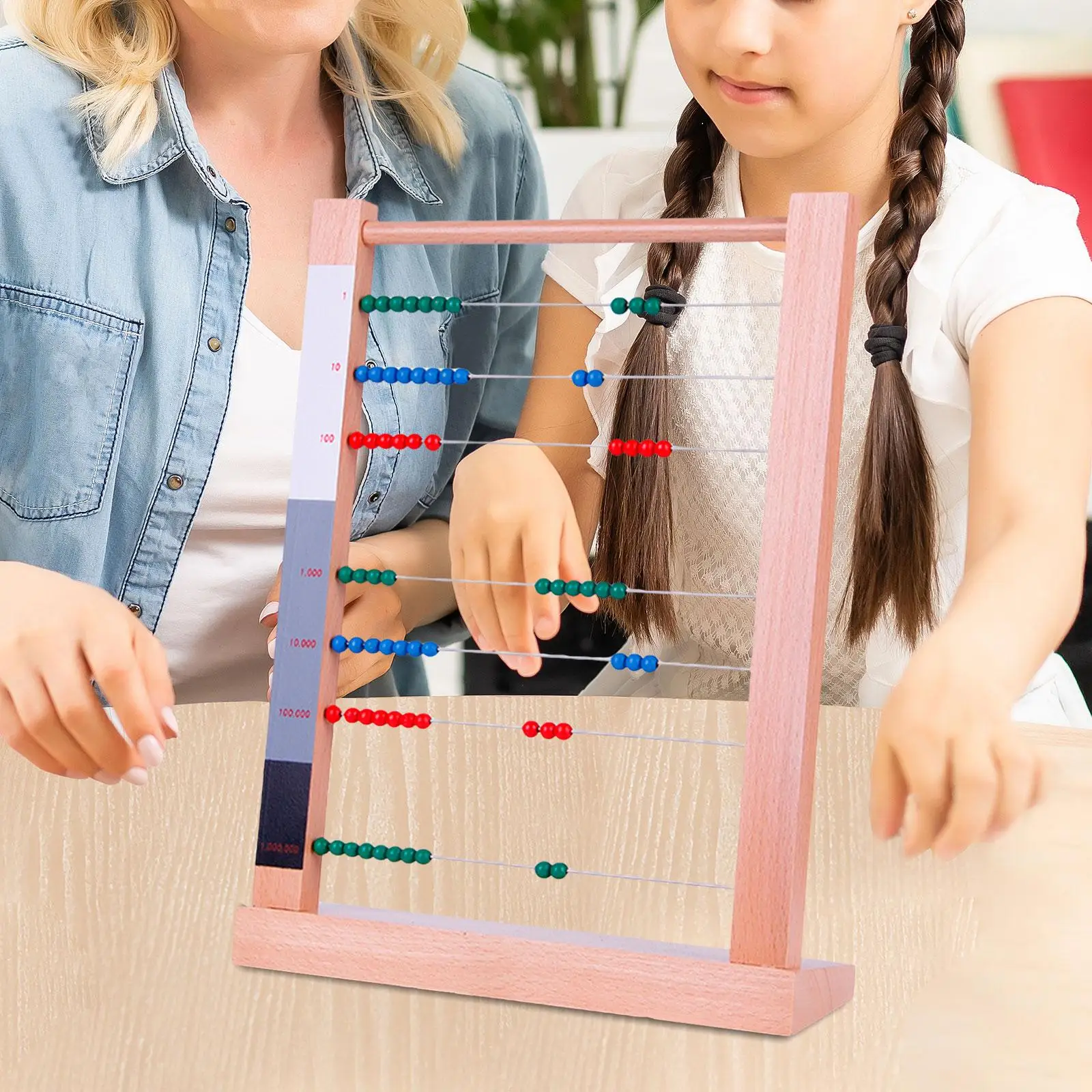 Montessori Toys Early Development with Color Ful Beads Mathematics Abacus for Elementary Preschool Kids Boys Girls Kindergarten