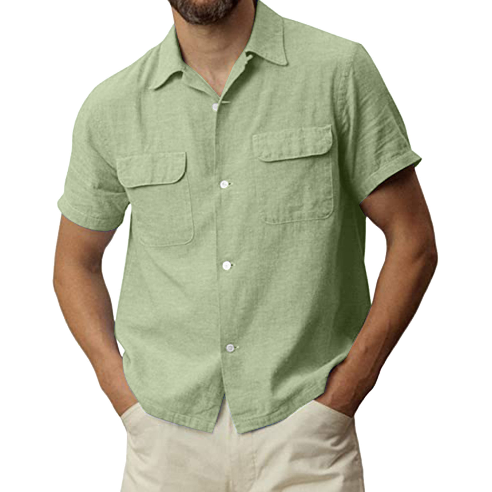mens short sleeve shirt cotton