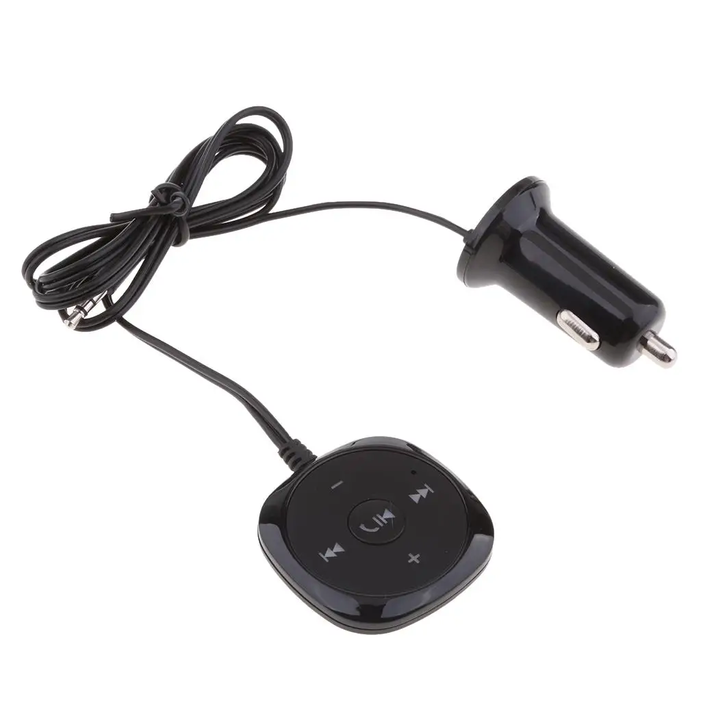 Bluetooth 3.0 Car Kit Hands-Free Wireless Receiver 2.1A USB Car Charger 3.5mm AUX  Universal Most Car
