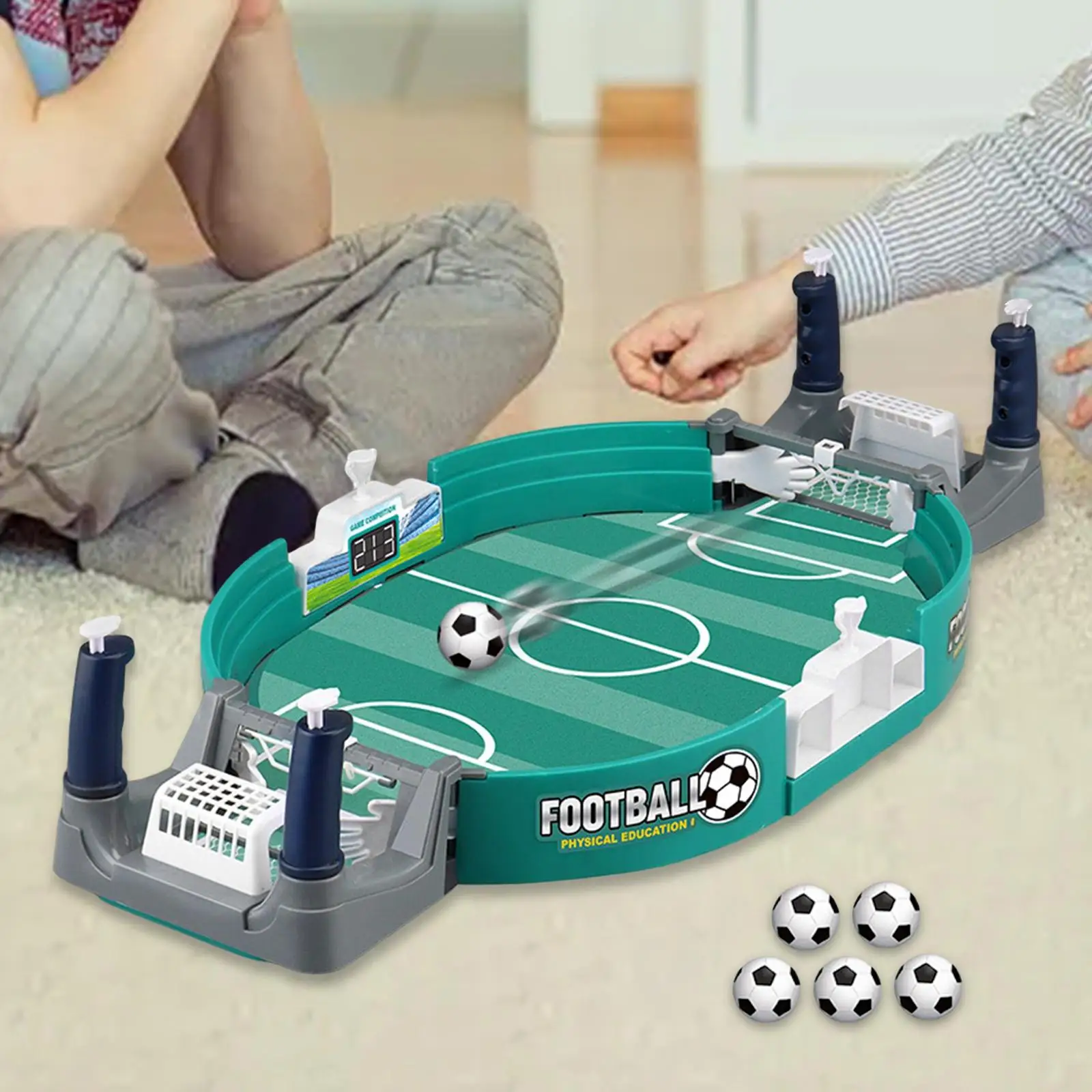 Mini Tabletop Football Pinball Games Table Board Pinball with Finger Battle