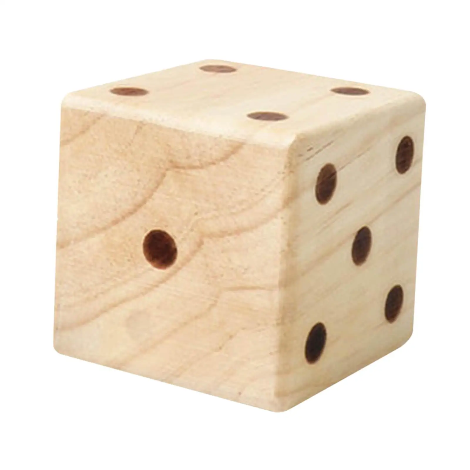Giant Wooden Yard Dice 7cm/2.36inch Role Playing Dice for Game Outdoor Indoor Beach Family Adults