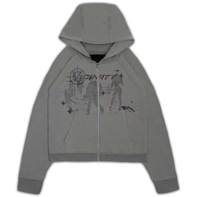 Y2k Zip Up Hoodie Hip Hop 2023 New Men Women Long Sleeve
