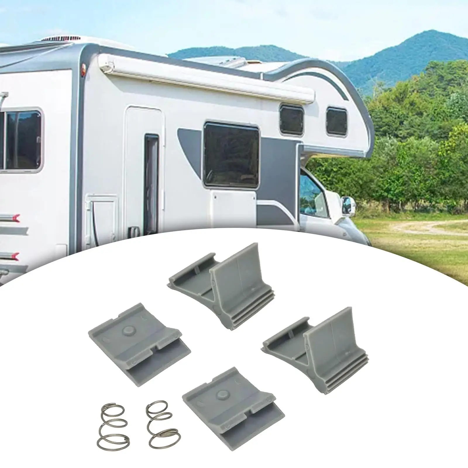 Awning Arm Slider Catch Set Durable Repair Parts Assembly Replaces Accessory Easy to Install for Camper Trailer