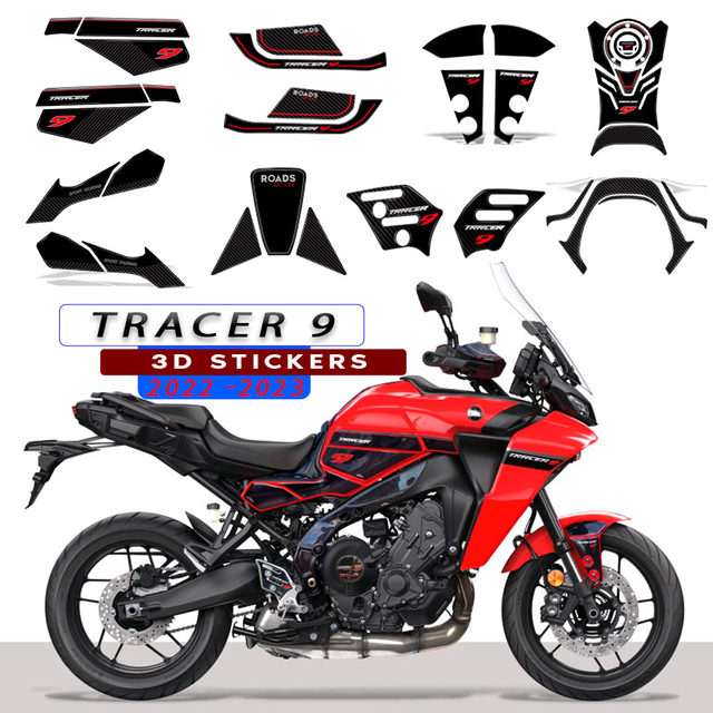 二輪車用3Dエポキシ樹脂ステッカー,Yamaha tracer 9 2022 2023