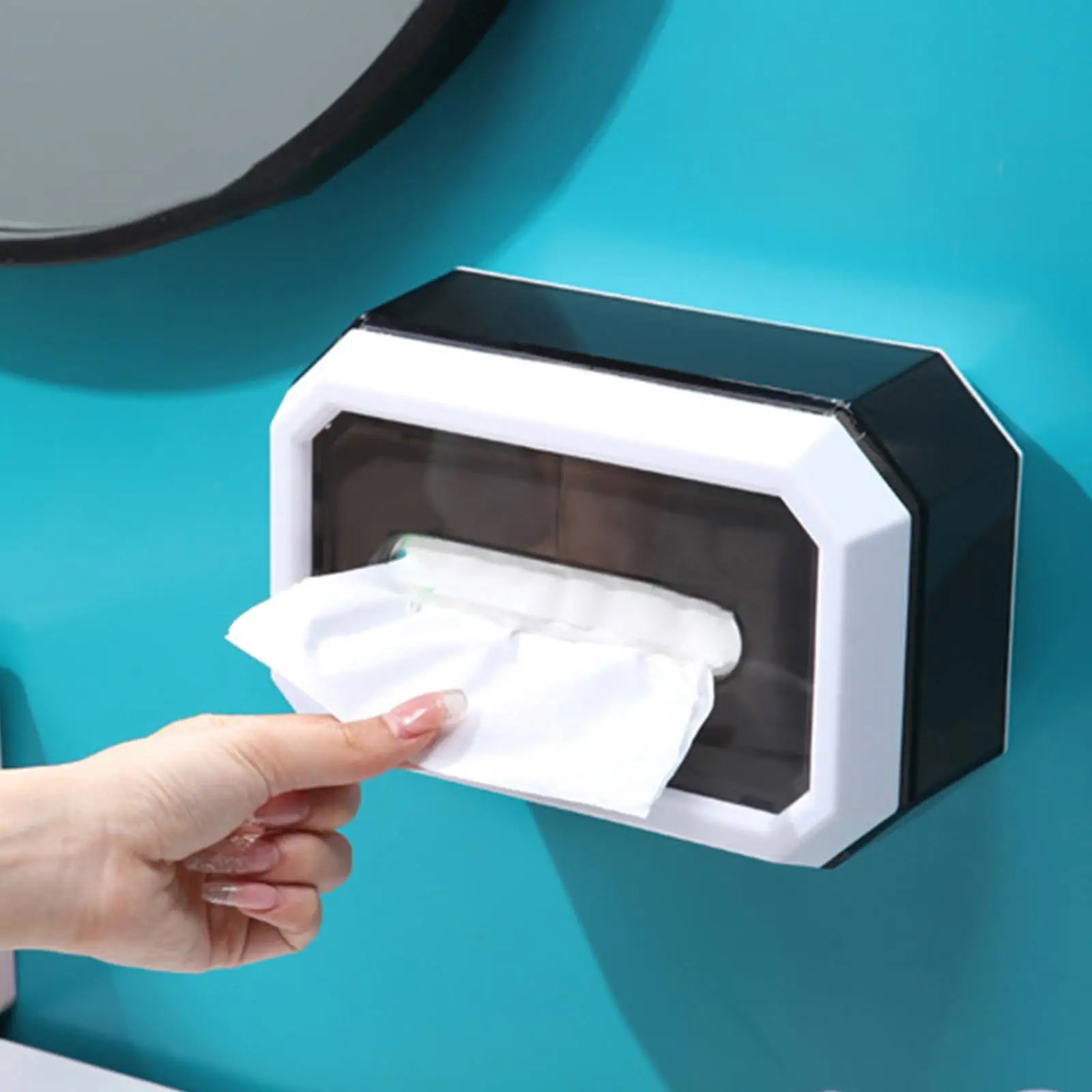 Tissue Dispenser Holder with spring Mounted paper Holder Toilet Paper Organizer Case for Kitchen Office Restaurant Decoration