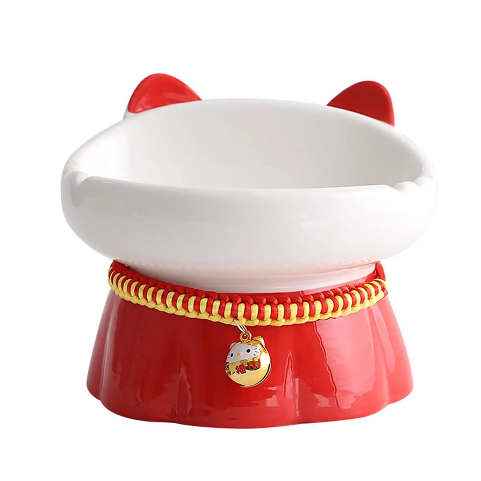 Small Cat Bowl,Raised Cat Food Bowls Anti Vomiting,Tilted Elevated Cat Bowl,Ceramic Bowl -Faced Cats,Small Dogs